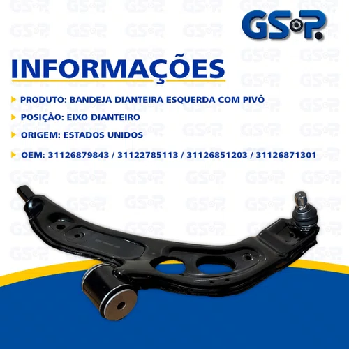 Bandeja Dianteira Esquerda BMW e Mini - GSP