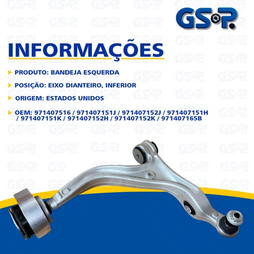 Bandeja Dianteira Inferior Esquerda Porsche Panamera Taycan