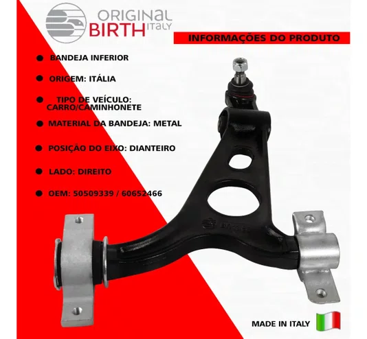 Bandeja Inferior Dianteira Direita Alfa Romeo