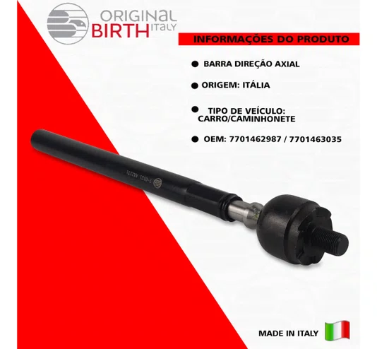 Braço Barra Axial Da Caixa Direção Renault Trafic