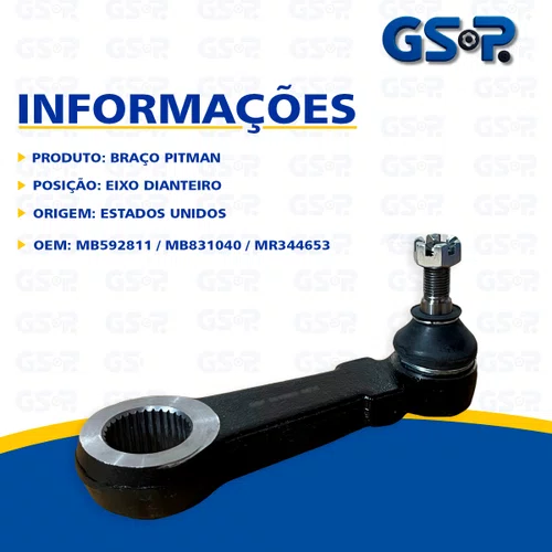 Braço Pitman Direção Mitsubishi L200 e Pajero