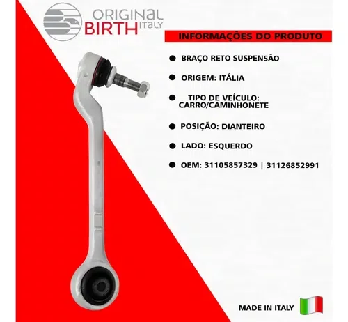 Braço Reto Dianteiro Esquerdo BMW
