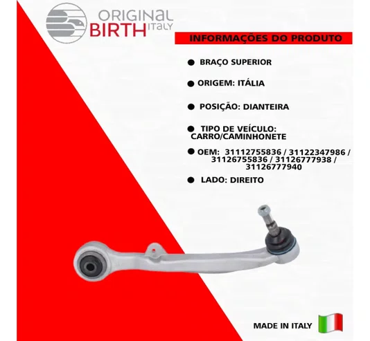 Braço Superior Dianteiro Direito BMW