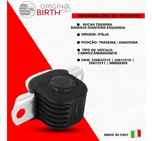 Bucha Grande Bandeja Dianteira Esquerda Volvo e Mitsubishi