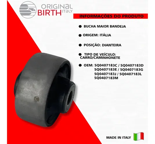 Bucha Maior Da Bandeja Dianteira Audi e Volkswagen
