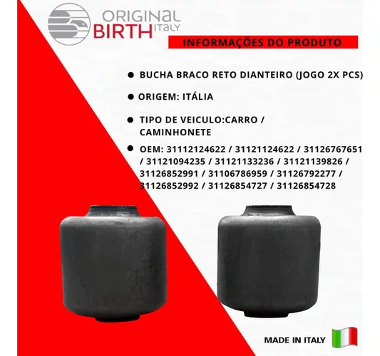 Buchas Braco Reto Dianteiro BMW