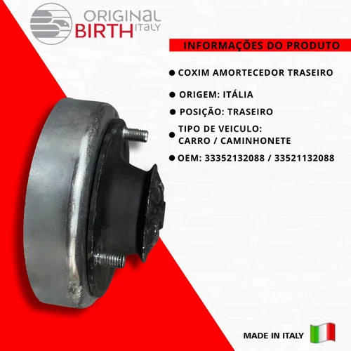 Coxim Amortecedor Traseiro Bmw 730 735 740 E32