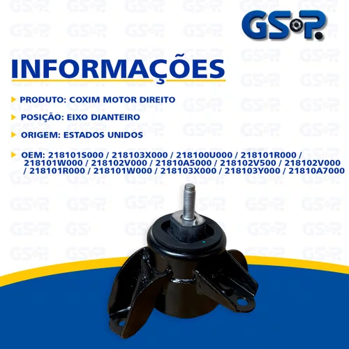 Coxim do Motor Lado Direito Hyundai e Kia
