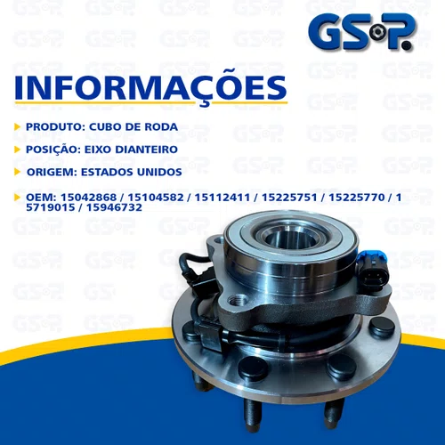 Cubo Roda Dianteiro Hummer H2 Chevrolet Silverado