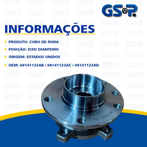 Cubo Roda Dianteiro Jeep Cherokee KL
