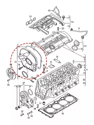 Tampa Corrente Comando Motor Audi e Volkswagen