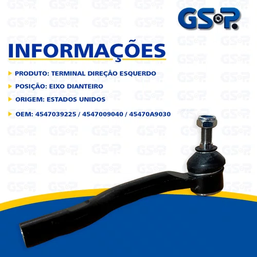 Terminal Direção Esquerdo Lexus e Toyota