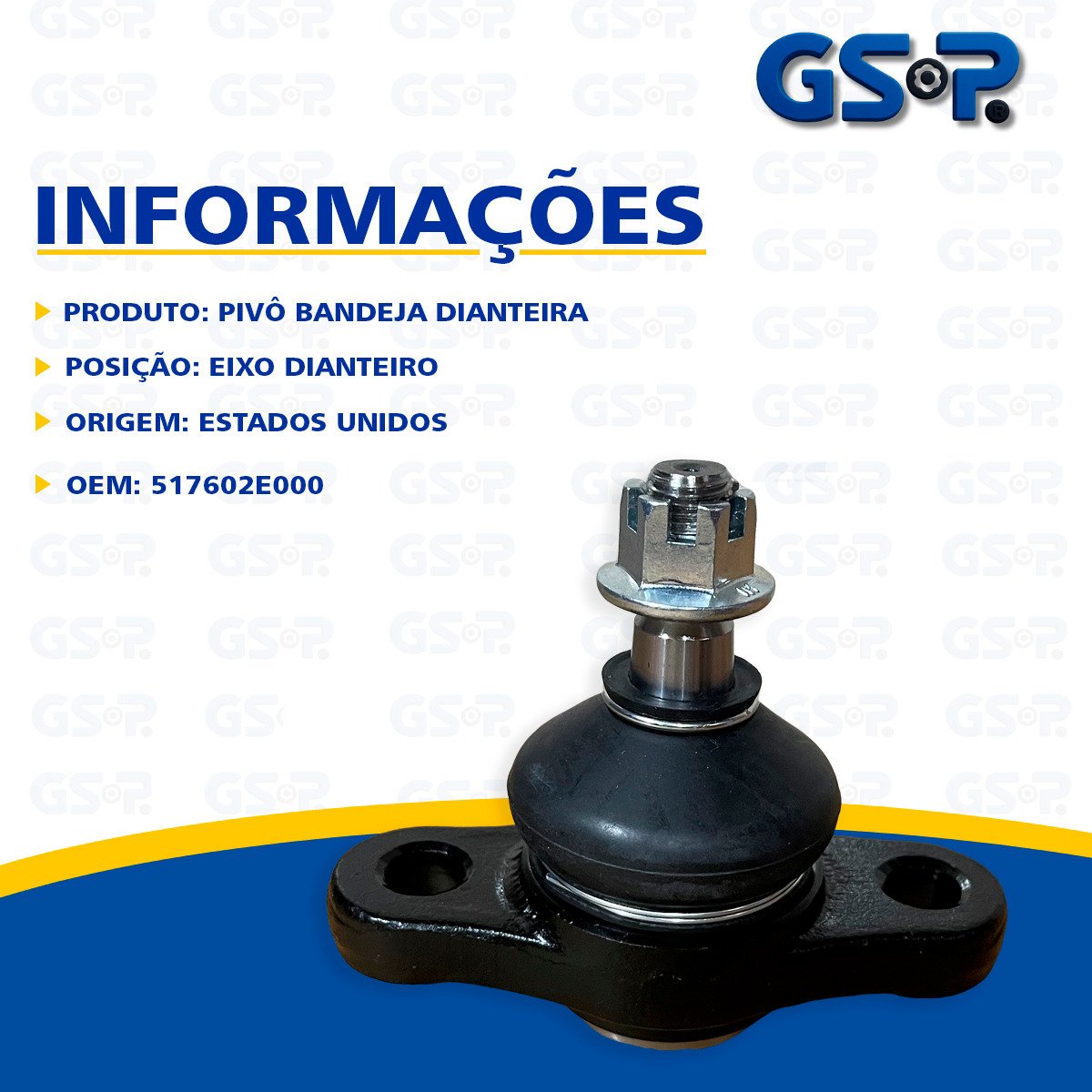 Pivô Bandeja Dianteira Inferior KIA e Hyundai